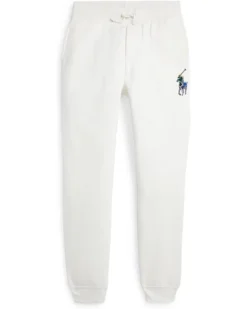 Polo Ralph Lauren Kids Plaid Big Pony Fleece Joggers Pants (Big Kids)
