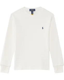 Polo Ralph Lauren Kids Waffle-Knit Cotton Long Sleeve Tee (Big Kids) | Shirts & Tops