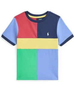 Polo Ralph Lauren Kids Color-Blocked Cotton Jersey Tee (Toddler/Little Kid) | Shirts & Tops