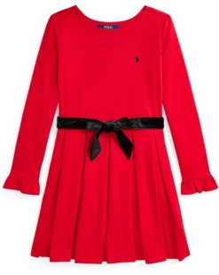Polo Ralph Lauren Kids Pleated Ponte Dress (Big Kid) | Dresses