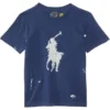 Polo Ralph Lauren Kids Big Pony Paint-Splatter-Print Cotton Tee (Big Kid) | Shirts & Tops
