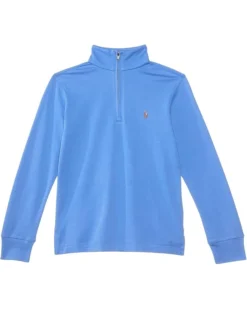 Polo Ralph Lauren Kids Cotton Interlock Quarter-Zip Pullover (Toddler/Little Kid) | Hoodies & Sweatshirts