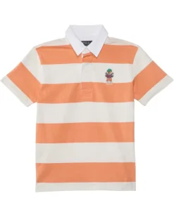 Polo Ralph Lauren Kids Polo Bear Short-Sleeve Rugby Shirt (Big Kid) | Shirts & Tops