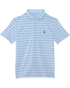 Polo Ralph Lauren Kids Striped Performance Jersey Polo Shirt (Big Kid) | Shirts & Tops
