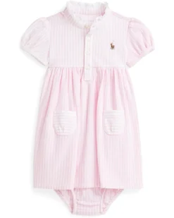 Polo Ralph Lauren Kids Knit Oxford Fun Shirtdress & Bloomer (Infant) | Dresses