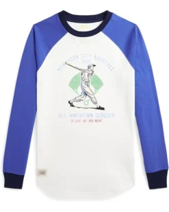 Polo Ralph Lauren Kids Baseball-Print Cotton Jersey Tee (Big Kid) | Shirts & Tops -Elegant Shoe Shop 61t 3oTsXPL. AC SR736920