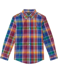 Polo Ralph Lauren Kids Plaid Cotton Poplin Shirt (Toddler/Little Kids) | Shirts & Tops -Elegant Shoe Shop 71 gNRSiG6L. AC SR736920