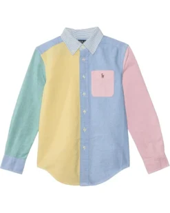 Polo Ralph Lauren Kids Cotton Oxford Fun Shirt (Big Kid) | Shirts & Tops