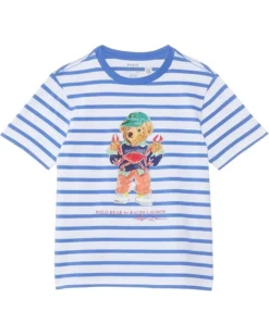 Polo Ralph Lauren Kids Polo Bear Striped Cotton Jersey Tee (Toddler/Little Kid) | Shirts & Tops