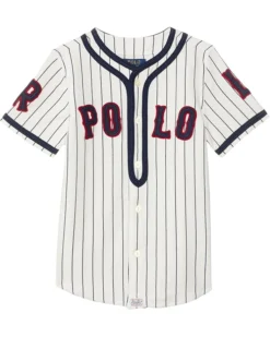 Polo Ralph Lauren Kids Logo Cotton Jersey Baseball Shirt (Big Kid) | Shirts & Tops
