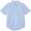 Polo Ralph Lauren Kids Striped Seersucker Short-Sleeve Shirt (Big Kid) | Shirts & Tops