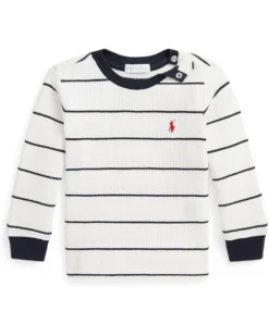 Polo Ralph Lauren Kids Striped Waffle Cotton Long Sleeve Tee (Infant) | Sweaters -Elegant Shoe Shop 71FAFRCA0pL. AC SR736920