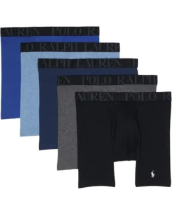 Polo Ralph Lauren 5-Pack Stretch Fit Classic Boxer Briefs | Underwear
