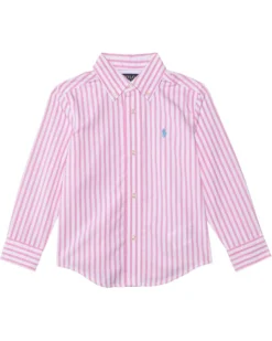 Polo Ralph Lauren Kids Plaid Cotton Poplin Shirt (Big Kid) | Shirts & Tops