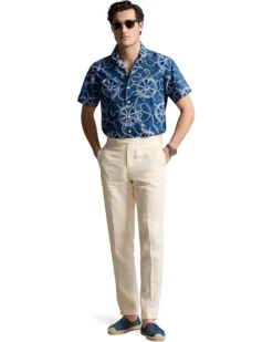 Polo Ralph Lauren Classic Fit Cotton-Linen Camp Shirt | Shirts & Tops -Elegant Shoe Shop 71Pnzft9iAL. AC SR736920
