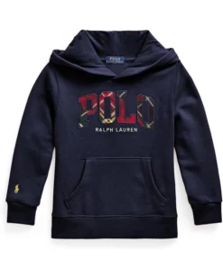 Polo Ralph Lauren Kids Plaid-Logo Fleece Hoodie (Toddler/Little Kid) | Sweaters