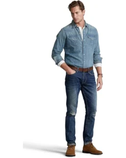 Polo Ralph Lauren Classic Fit Denim Western Sport Shirt | Shirts & Tops -Elegant Shoe Shop 71RjXqqENGL. AC SR736920