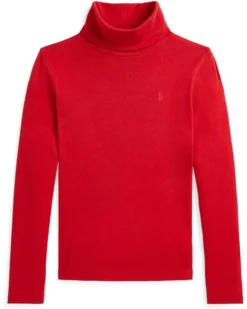Polo Ralph Lauren Kids Ribbed Cotton-Modal Turtleneck (Big Kid) | Shirts & Tops