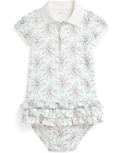 Polo Ralph Lauren Kids Floral Cotton Polo Dress & Bloomer (Infant) | Dresses