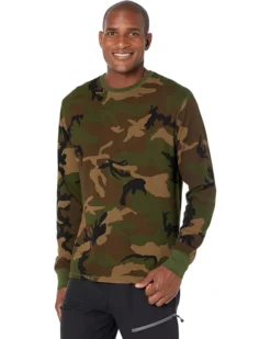 Polo Ralph Lauren Folded Waffle Long Sleeve Crew Print w/ Embroidery | Hoodies & Sweatshirts