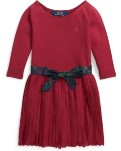 Polo Ralph Lauren Kids Pleated Stretch Jersey Dress (Toddler/Little kids) | Dresses