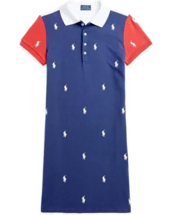 Polo Ralph Lauren Kids Polo Pony Cotton Mesh Polo Dress (Big Kids) | Dresses