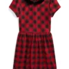 Polo Ralph Lauren Kids Buffalo Check Stretch Ponte Dress (Toddler/Little Kids) | Dresses
