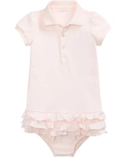 Polo Ralph Lauren Kids Ruffled Polo Dress & Bloomer (Infant) | Dresses