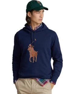 Polo Ralph Lauren The RL Fleece Leather-Big Pony Hoodie | Hoodies & Sweatshirts
