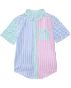 Polo Ralph Lauren Kids Striped Cotton Seersucker Fun Shirt (Toddler/Little Kid) | Shirts & Tops