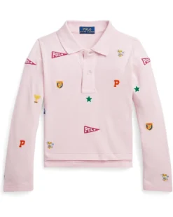 Polo Ralph Lauren Kids Collegiate-Icon Mesh Polo Shirt (Toddler/Little Kids) | Shirts & Tops