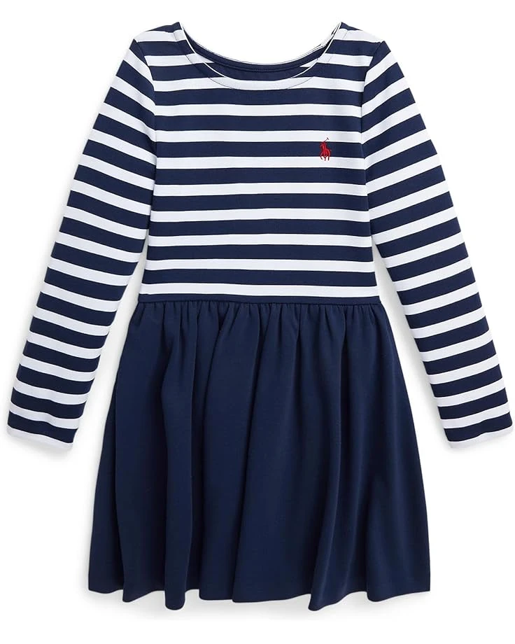 Polo Ralph Lauren Kids Striped Stretch Ponte Dress (Toddler/Little Kid) | Dresses 1 Polo Ralph Lauren Kids Striped Stretch Ponte Dress (Toddler/Little Kid) | Dresses