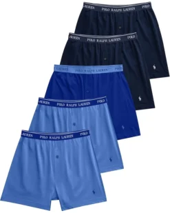 Polo Ralph Lauren Classic Fit Cotton Knit Boxer 5 Pack | Underwear