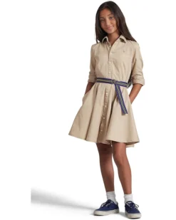 Polo Ralph Lauren Kids Belted Cotton Chino Shirtdress (Big Kids) | Dresses -Elegant Shoe Shop 71wMus9uJnL. AC SR736920