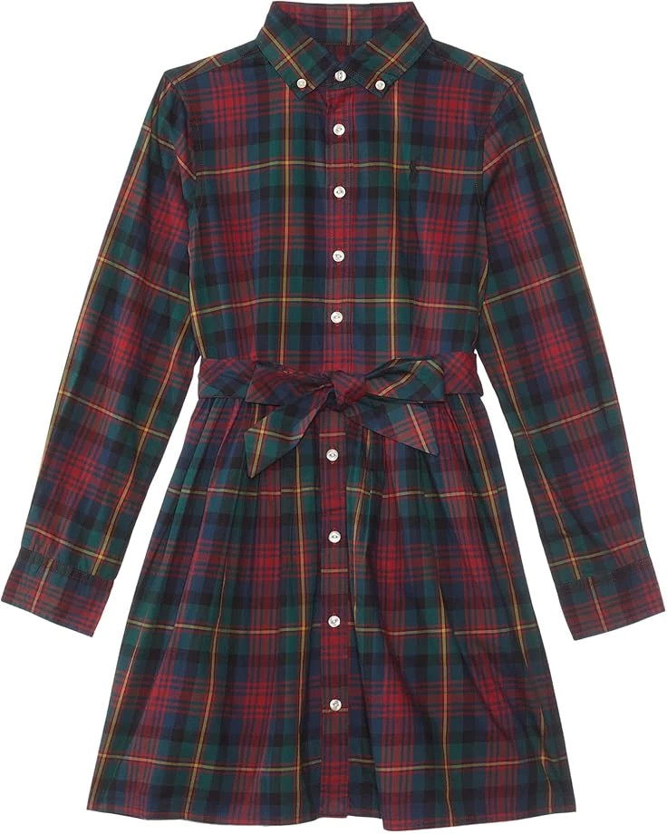 Polo Ralph Lauren Kids Plaid Cotton Twill Shirtdress | Dresses 1 Polo Ralph Lauren Kids Plaid Cotton Twill Shirtdress | Dresses
