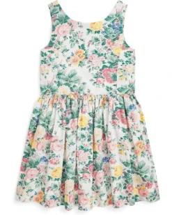 Polo Ralph Lauren Kids Floral Cotton Dress (Toddler/Little Kid) | Dresses