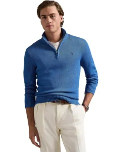 Polo Ralph Lauren Cotton 1/4 Zip Sweater | Sweaters -Elegant Shoe Shop 81530N6KbL. AC SR736920