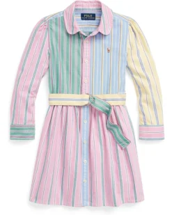 Polo Ralph Lauren Kids Belted Cotton Oxford Fun Shirtdress (Toddler/Little Kids) | Dresses