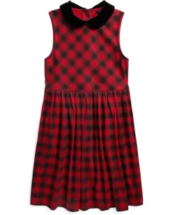 Polo Ralph Lauren Kids Buffalo Check Stretch Ponte Dress (Big Kids) | Dresses