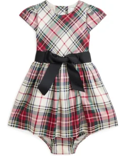 Polo Ralph Lauren Kids Plaid Twill Dress & Bloomer (Infant) | Dresses