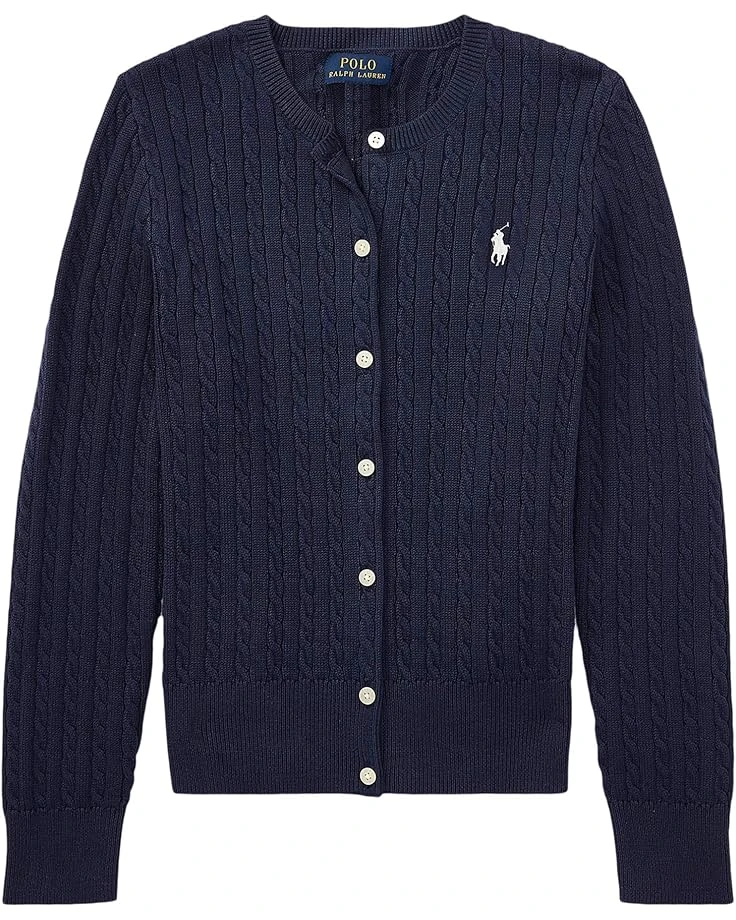 Polo Ralph Lauren Kids Cable Knit Cotton Cardigan (Big Kids) | Sweaters 4 Polo Ralph Lauren Kids Cable Knit Cotton Cardigan (Big Kids) | Sweaters - Image 4