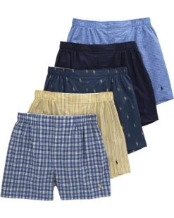 Polo Ralph Lauren 5 Pack Classic Fit Woven Boxer | Underwear