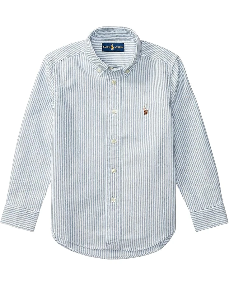 Polo Ralph Lauren Kids Striped Cotton Oxford Shirt (Little Kids) | Shirts & Tops 1 Polo Ralph Lauren Kids Striped Cotton Oxford Shirt (Little Kids) | Shirts & Tops