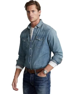 Polo Ralph Lauren Classic Fit Denim Western Sport Shirt | Shirts & Tops