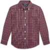 Polo Ralph Lauren Kids Plaid Cotton Poplin Shirt (Toddler/Little Kids) | Shirts & Tops