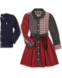 Polo Ralph Lauren Kids Plaid Cotton Fun Shirtdress (Toddler/Little Kids) | Dresses -Elegant Shoe Shop 81n3l66ul L. AC SR736920