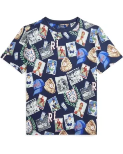 Polo Ralph Lauren Kids Baseball-Print Cotton Jersey Tee (Big Kid) | Shirts & Tops