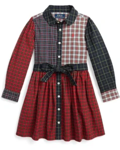 Polo Ralph Lauren Kids Plaid Cotton Fun Shirtdress (Toddler/Little Kids) | Dresses