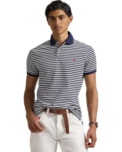 Polo Ralph Lauren Classic Fit Striped Mesh Polo Shirt | Shirts & Tops -Elegant Shoe Shop 81wddlw2mHL. AC SR736920