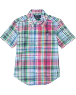 Polo Ralph Lauren Kids Gingham Cotton Poplin Short-Sleeve Shirt (Infant) | Shirts & Tops -Elegant Shoe Shop 81yMmWbf33L. AC SR736920